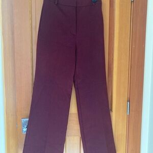 Zara Elegant Burgundy Women's Pants size small Like new